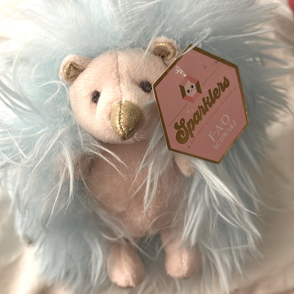 FAO Schwartz Sparklers BLUE Hedgehog Plush Toy. NWT - Picture 10 of 15